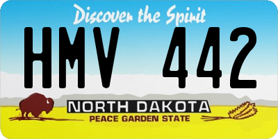 ND license plate HMV442