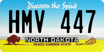ND license plate HMV447