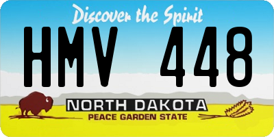 ND license plate HMV448