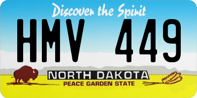 ND license plate HMV449