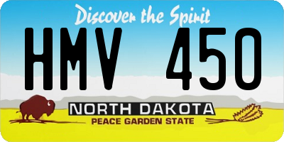 ND license plate HMV450