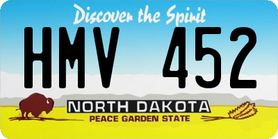 ND license plate HMV452