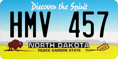 ND license plate HMV457