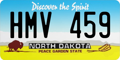 ND license plate HMV459