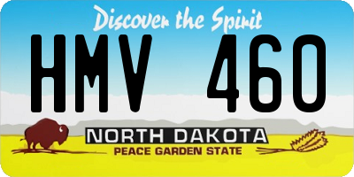 ND license plate HMV460