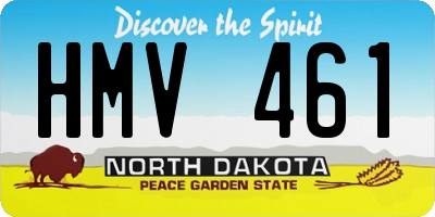ND license plate HMV461