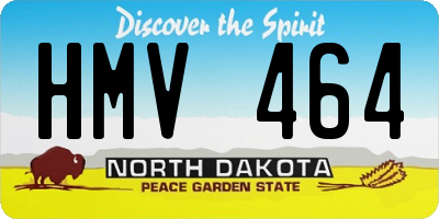 ND license plate HMV464