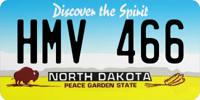 ND license plate HMV466