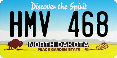 ND license plate HMV468