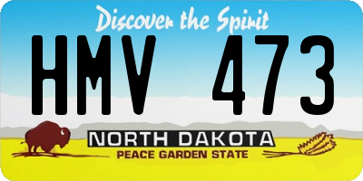 ND license plate HMV473