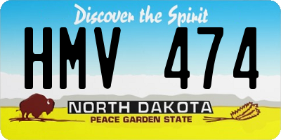 ND license plate HMV474