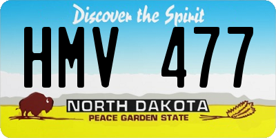 ND license plate HMV477