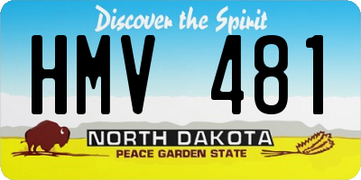 ND license plate HMV481