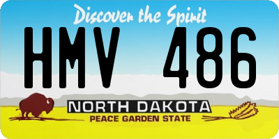 ND license plate HMV486