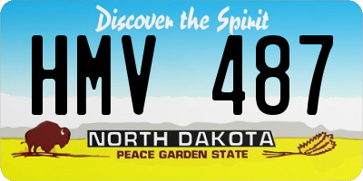 ND license plate HMV487
