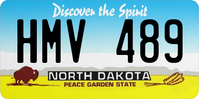 ND license plate HMV489