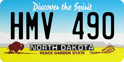 ND license plate HMV490