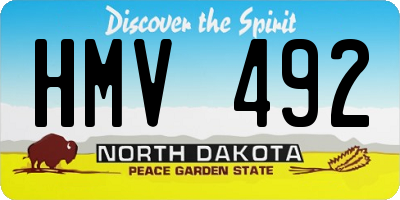 ND license plate HMV492