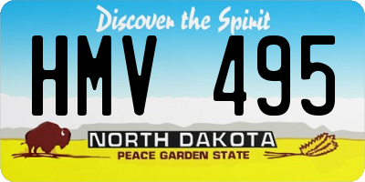 ND license plate HMV495
