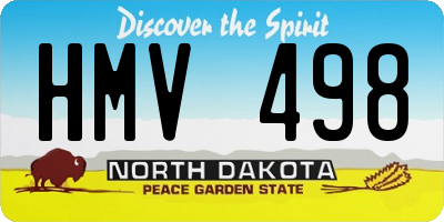 ND license plate HMV498