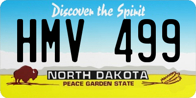 ND license plate HMV499
