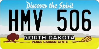 ND license plate HMV506