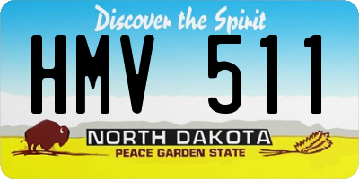 ND license plate HMV511