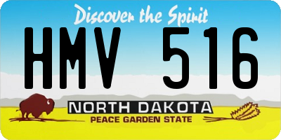 ND license plate HMV516