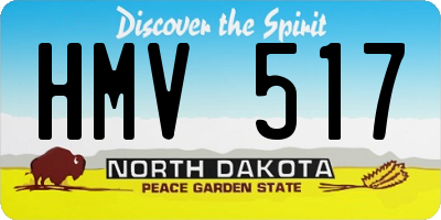 ND license plate HMV517