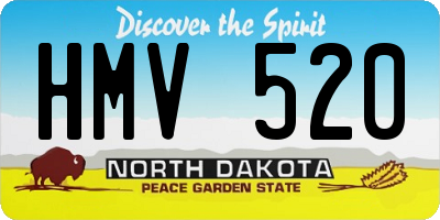 ND license plate HMV520