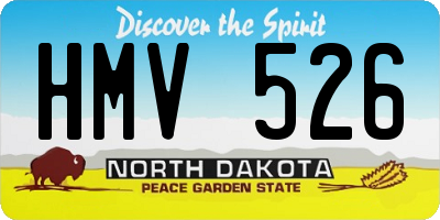 ND license plate HMV526