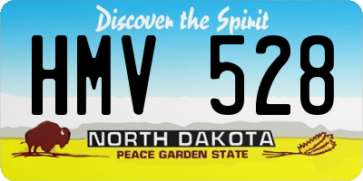 ND license plate HMV528