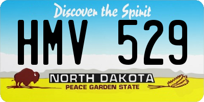 ND license plate HMV529