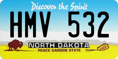 ND license plate HMV532