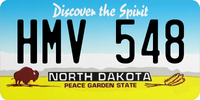 ND license plate HMV548