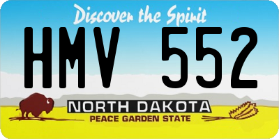 ND license plate HMV552