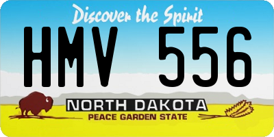 ND license plate HMV556