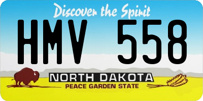 ND license plate HMV558