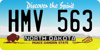 ND license plate HMV563