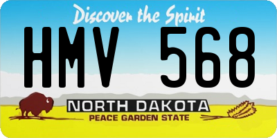 ND license plate HMV568