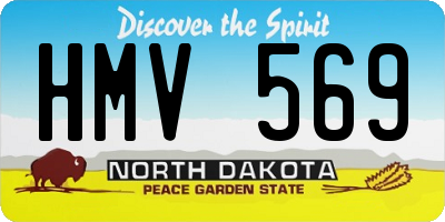 ND license plate HMV569