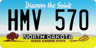 ND license plate HMV570