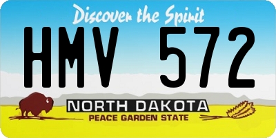 ND license plate HMV572