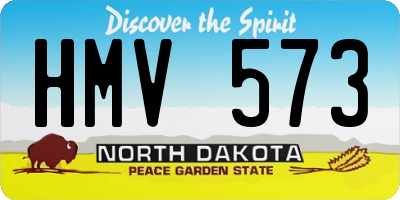ND license plate HMV573
