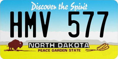 ND license plate HMV577