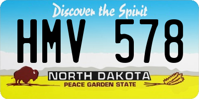 ND license plate HMV578