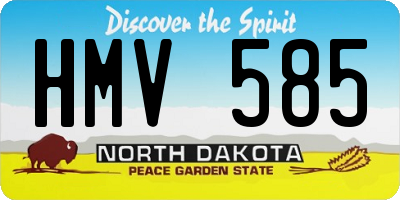 ND license plate HMV585
