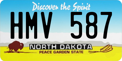 ND license plate HMV587
