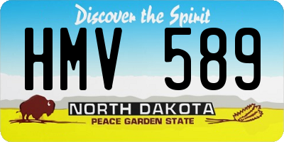 ND license plate HMV589