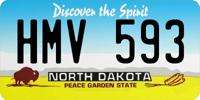 ND license plate HMV593